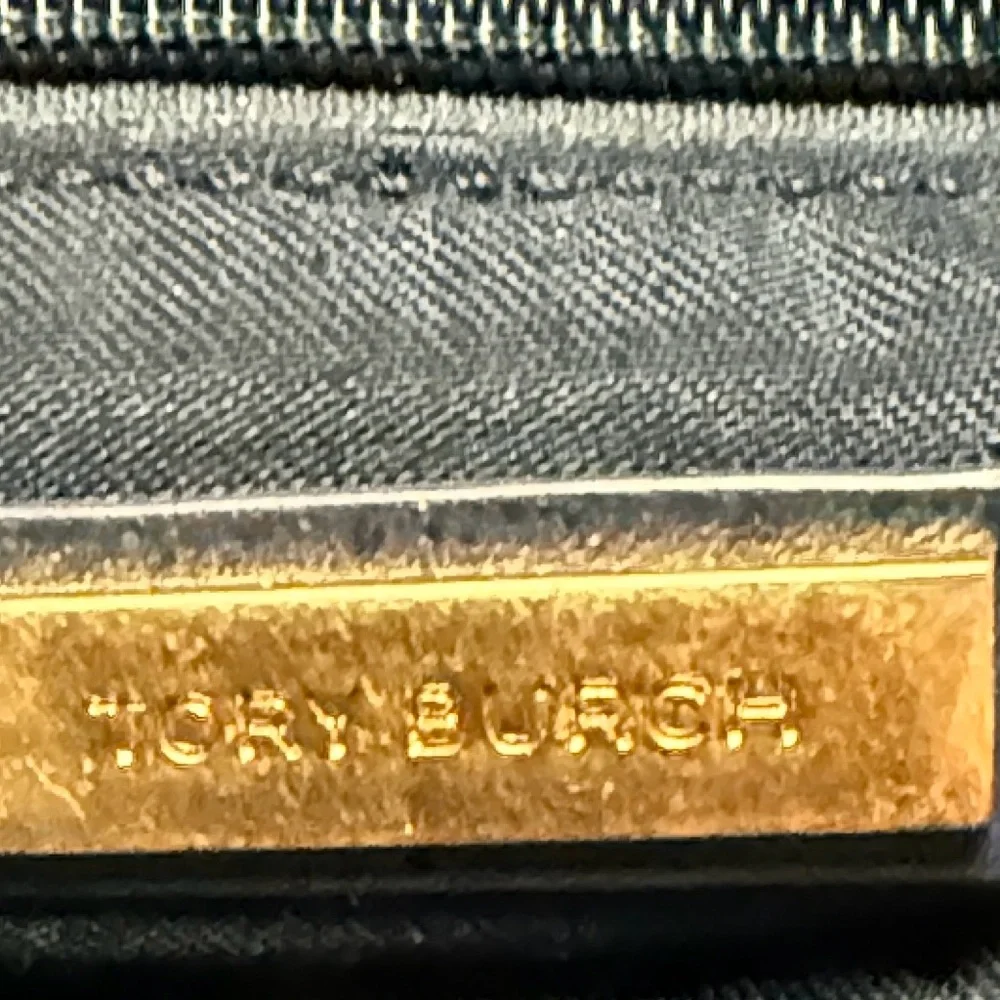 Tory Burch Navy Blue Tote - Picture 14 of 16